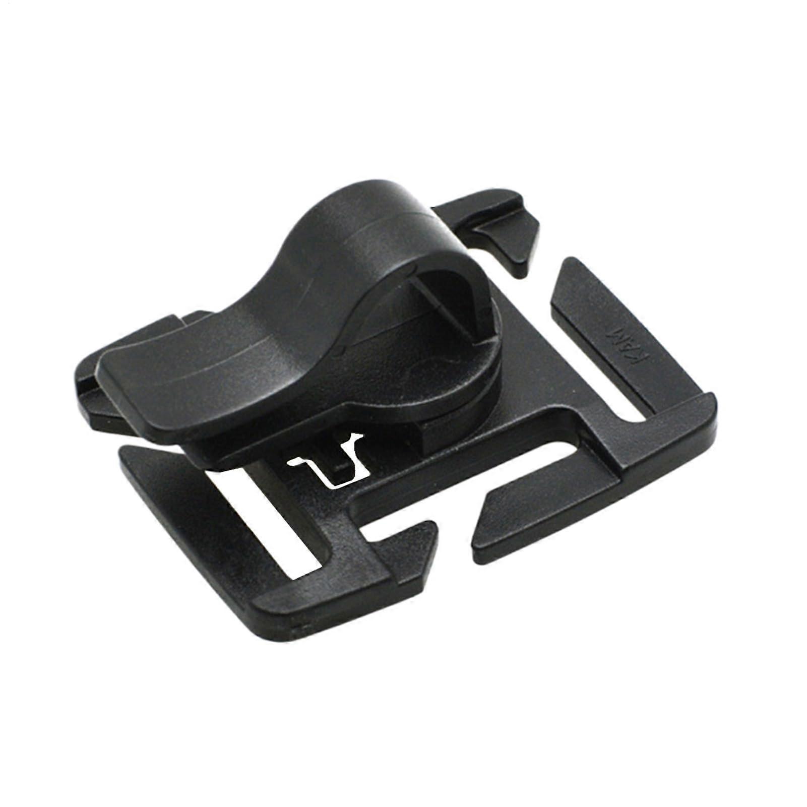 Water Hose Clip 360° Rotating Hydration Bladder Clamp with Quick-Release D-Ring for Backpack Hiking Cycling Black/Brown