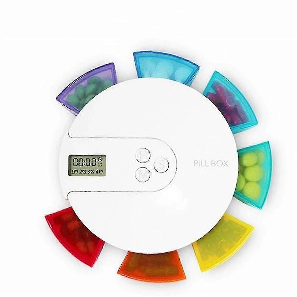 Smart 7-Day Alarm Pill Organizer with Auto Dispenser & Portable Medication Reminder