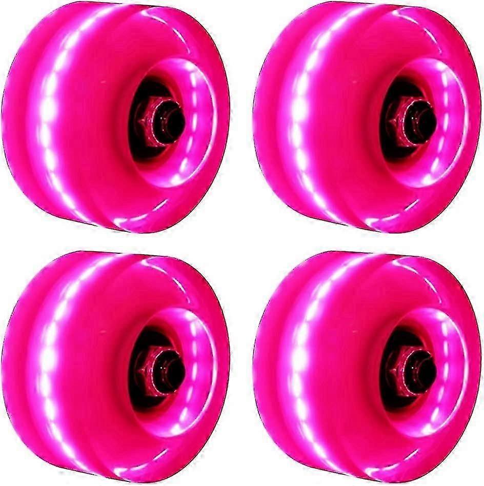 4 Light Up Wheels For Double Row And Flashing Roller Skates