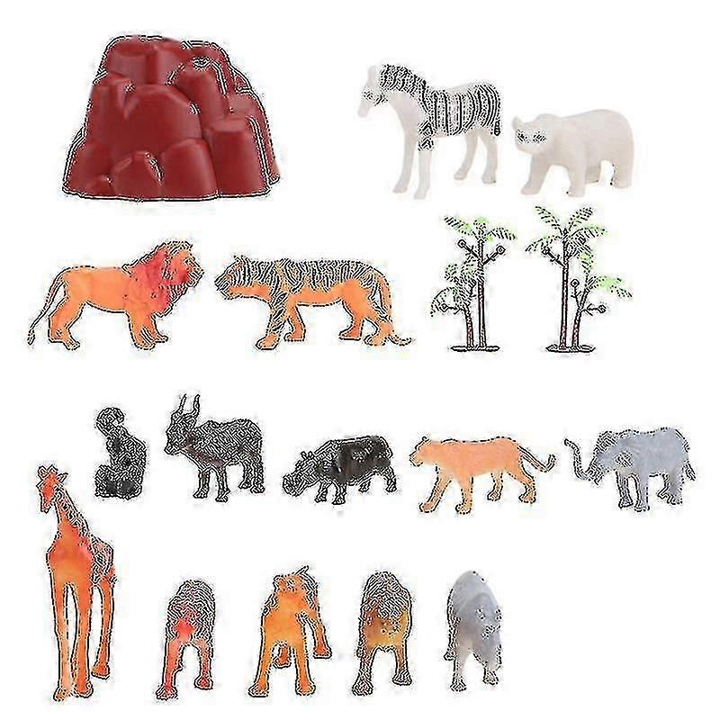 1 Set Of Simulation Animal Models Decorative Animal Toys Animal Model Ornaments