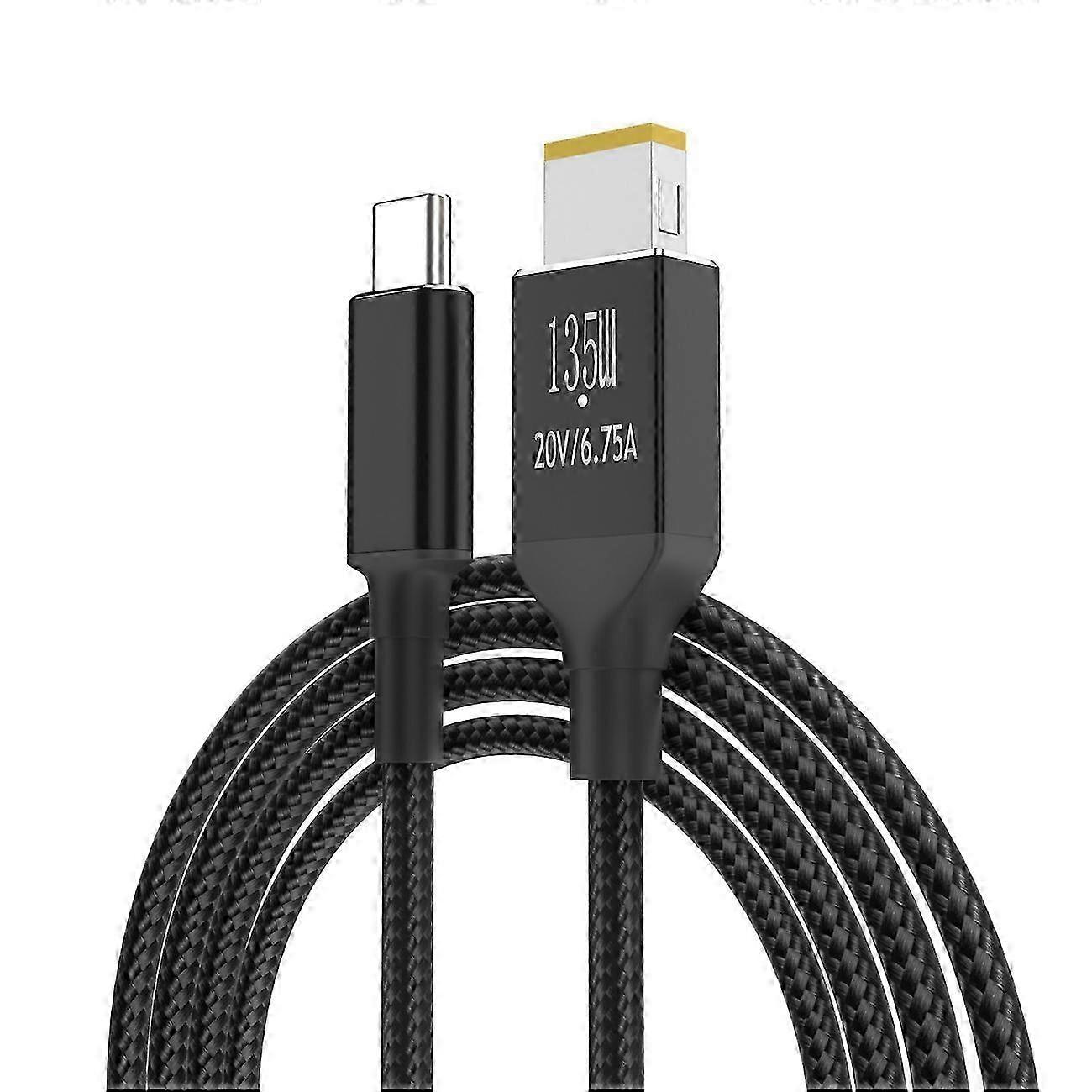 Type C To Square For Lenovo Pd 135w Charging Cable, Length: 1.8m