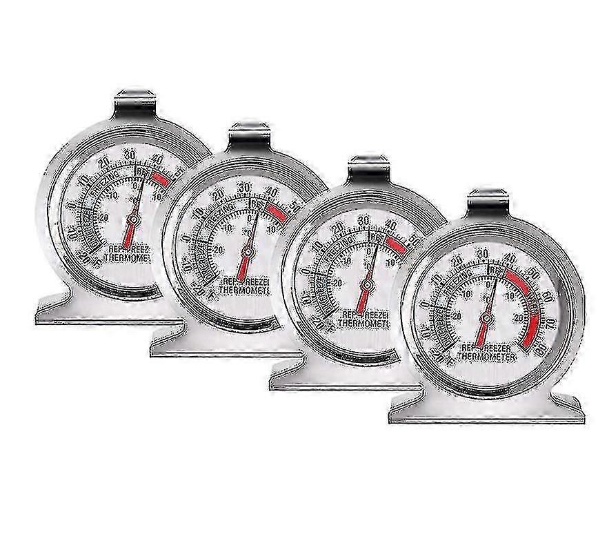 4 Pack Refrigerator Freezer Thermometer Large Dial Thermometer-Good