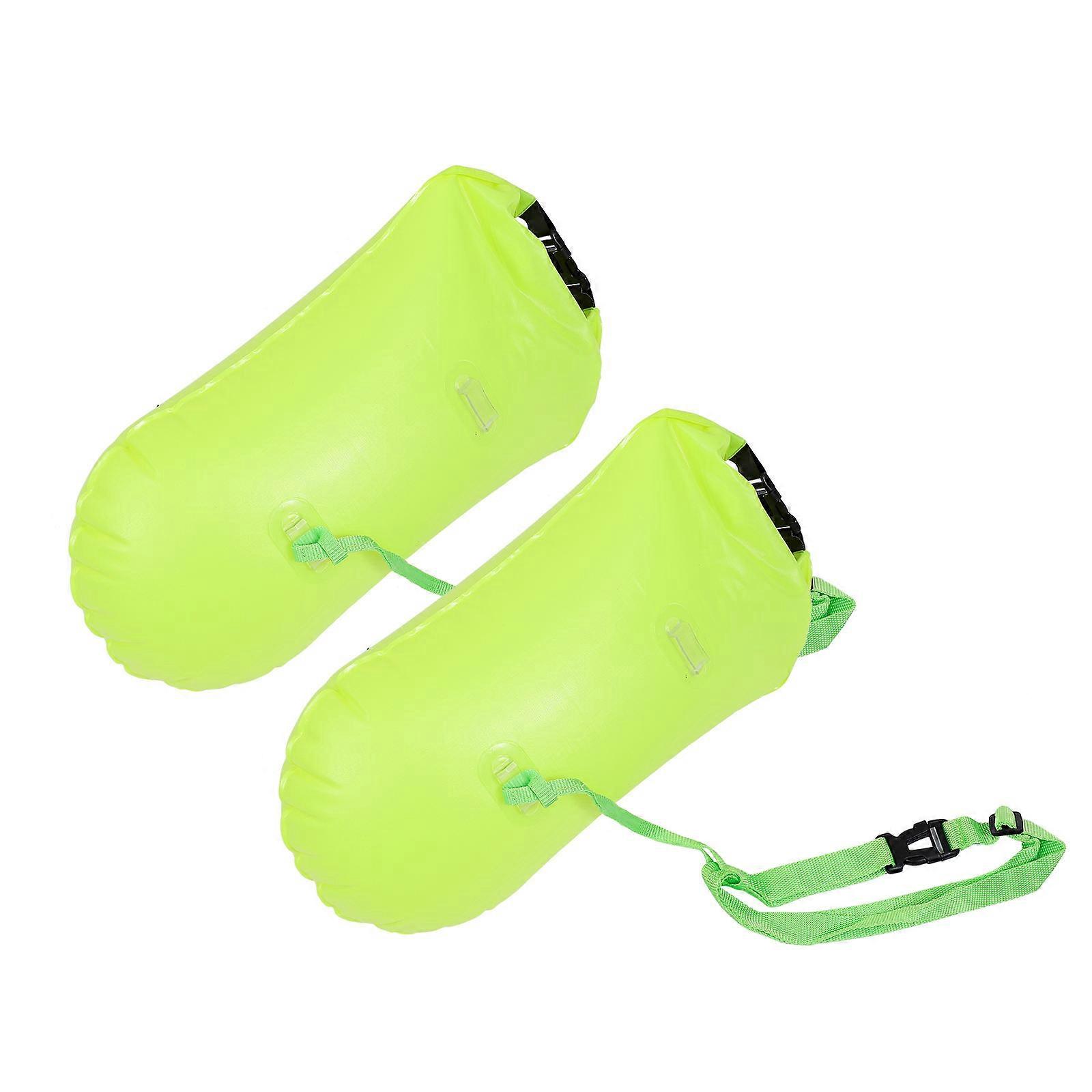 Inflatable Swim Bag Lightweight & Portable Pouch for Water Sports and Swimming Safety 2pcs Set for Adults