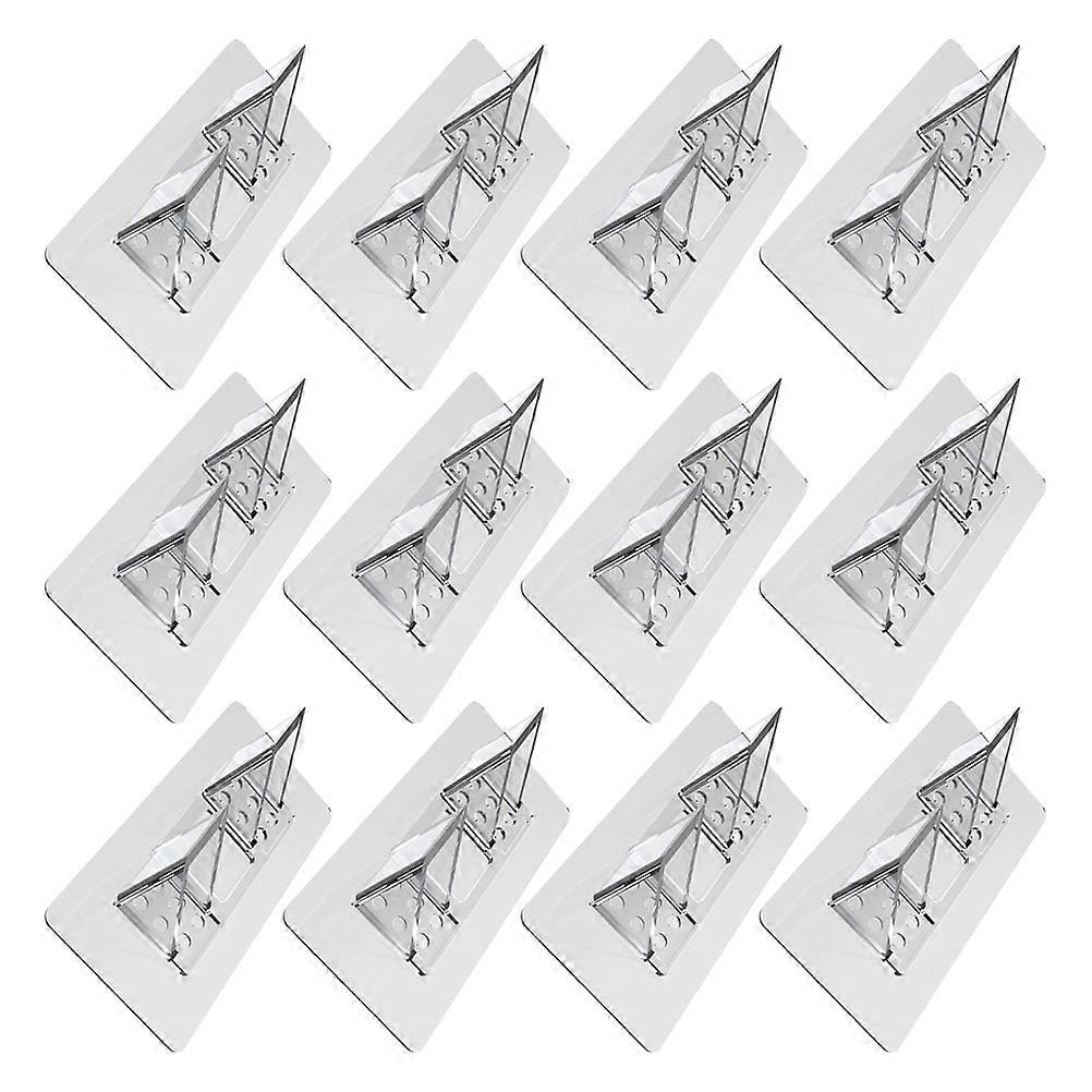 12pcs Adhesive Shelf Holders, No Drill Support Brackets for Cabinets, Cupboards & Bookcases – Sturdy Shelf Pegs for Easy Installation