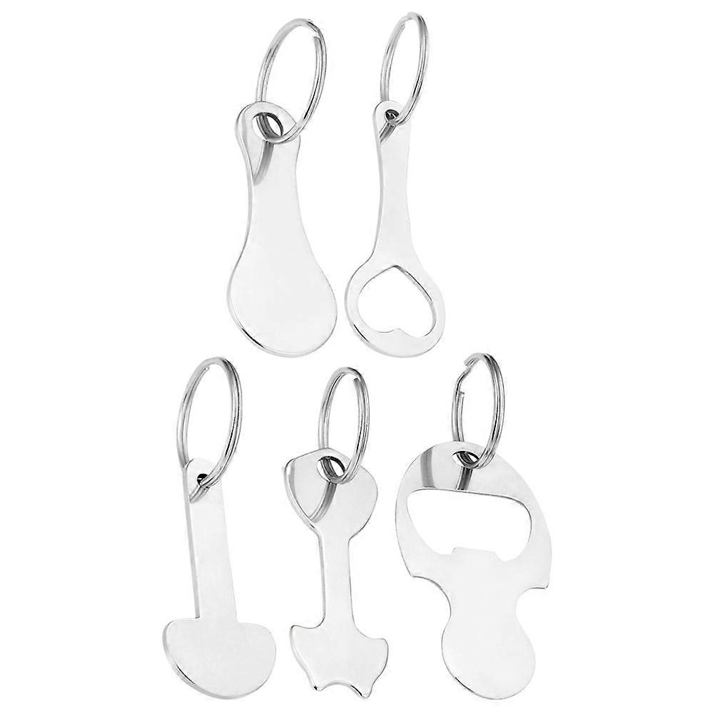 Portable Shopping Trolley Token Keychain Made of Zinc Alloy with Silver Color Small Size