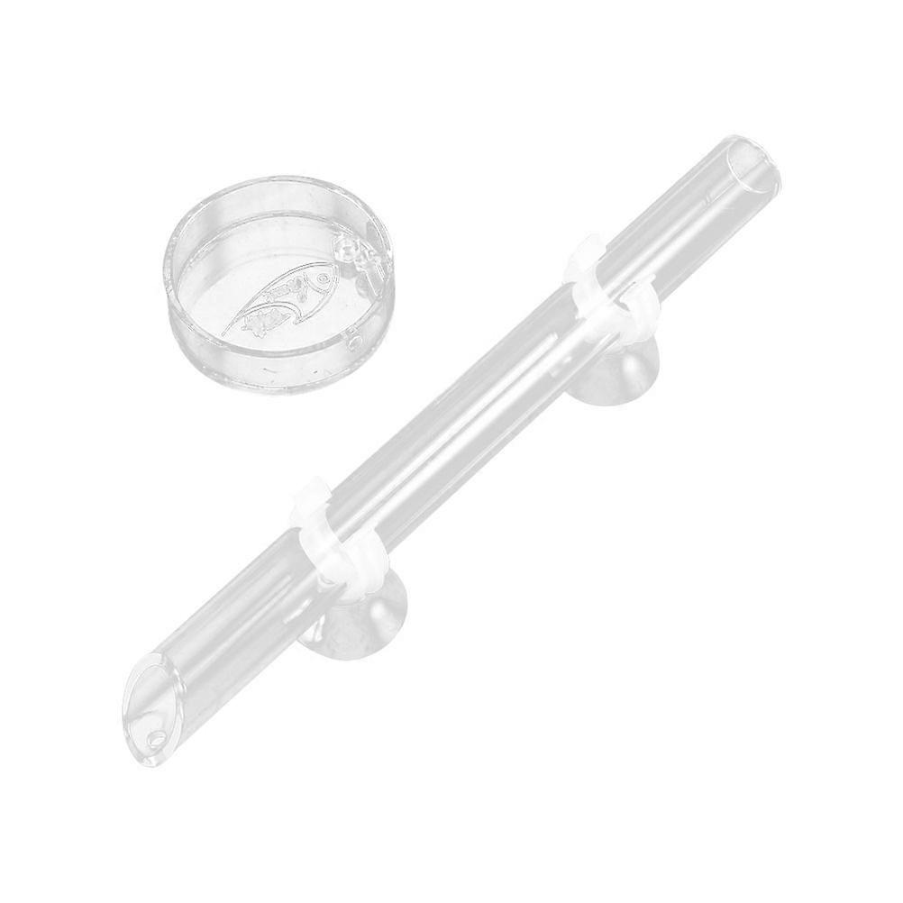 Fish Tank Feeding Tool 1Set Integrated Design For Fish Enthusiasts 32X2X2cm White Acrylic Food Feeder With Water Quality Protection