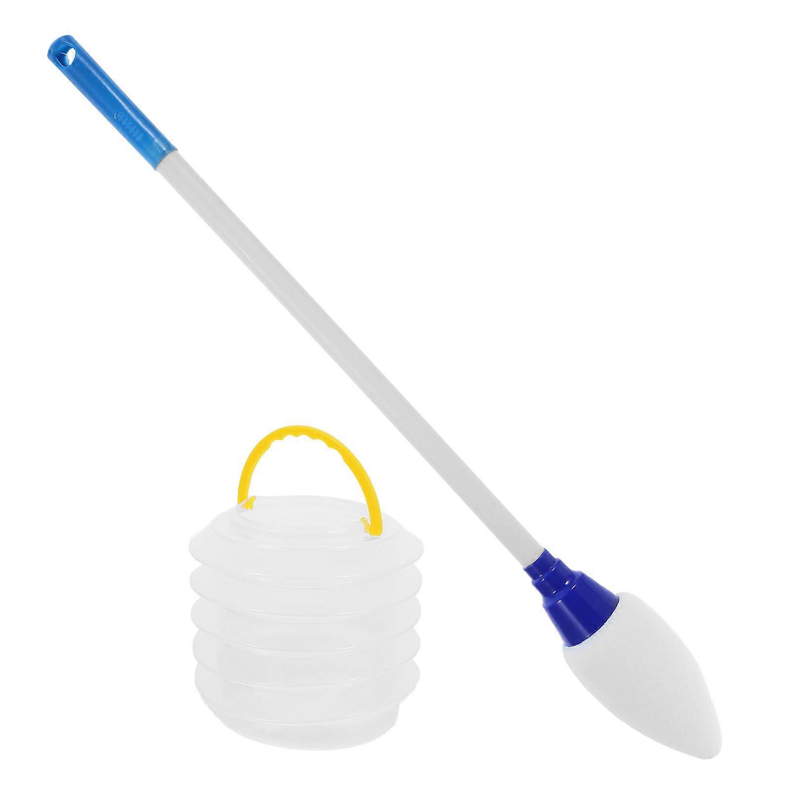 Elderly Calligraphy Practice Water Writing Brush With Durable Sponge Tip And Collapsible Water Bucket Ideal For Outdoor Use 1 Set