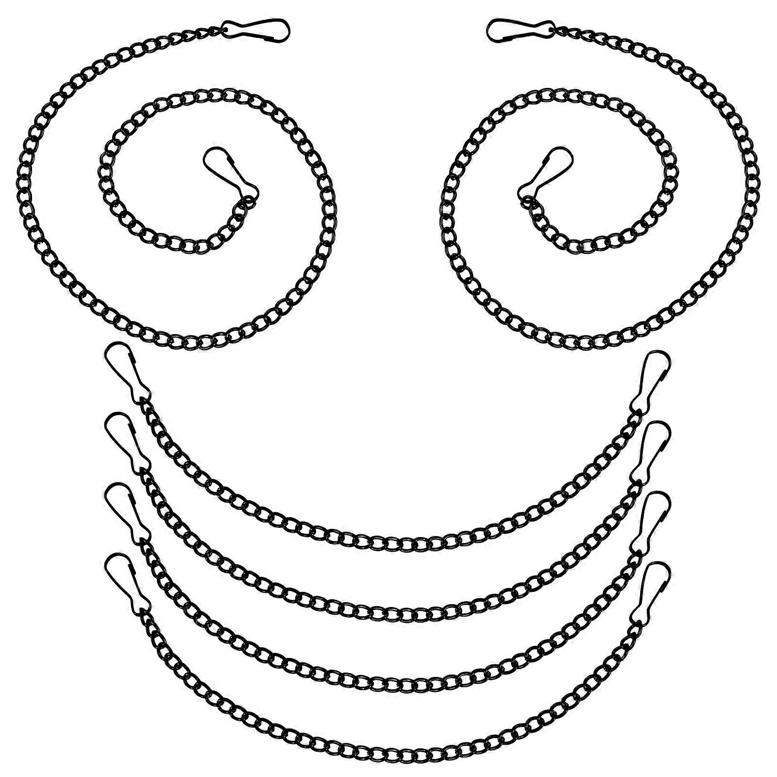 6pcs Iron Hanging Chains with Hooks for Pictures, Plants, Bird Feeders, Lanterns, Wind Chimes, and Signs – Lightweight, Easy to Install and Remove