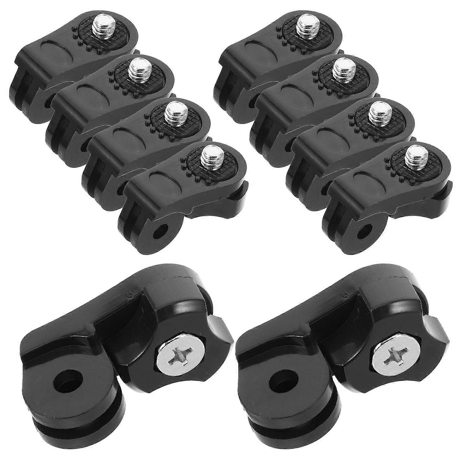 Camera Screw Adapter Mount for Action Cameras and Smartphones, ABS Material, Black, Easy Installation, 10pcs