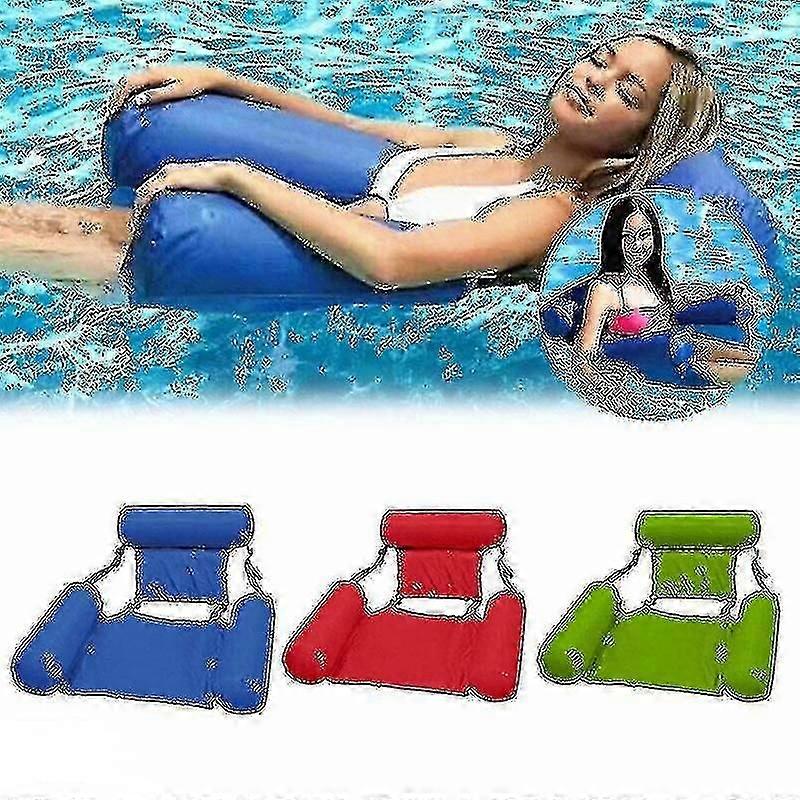 Inflatable Swimming Floating Chair Pool Seat Lounge Chair Beach Water Bed Summer V A