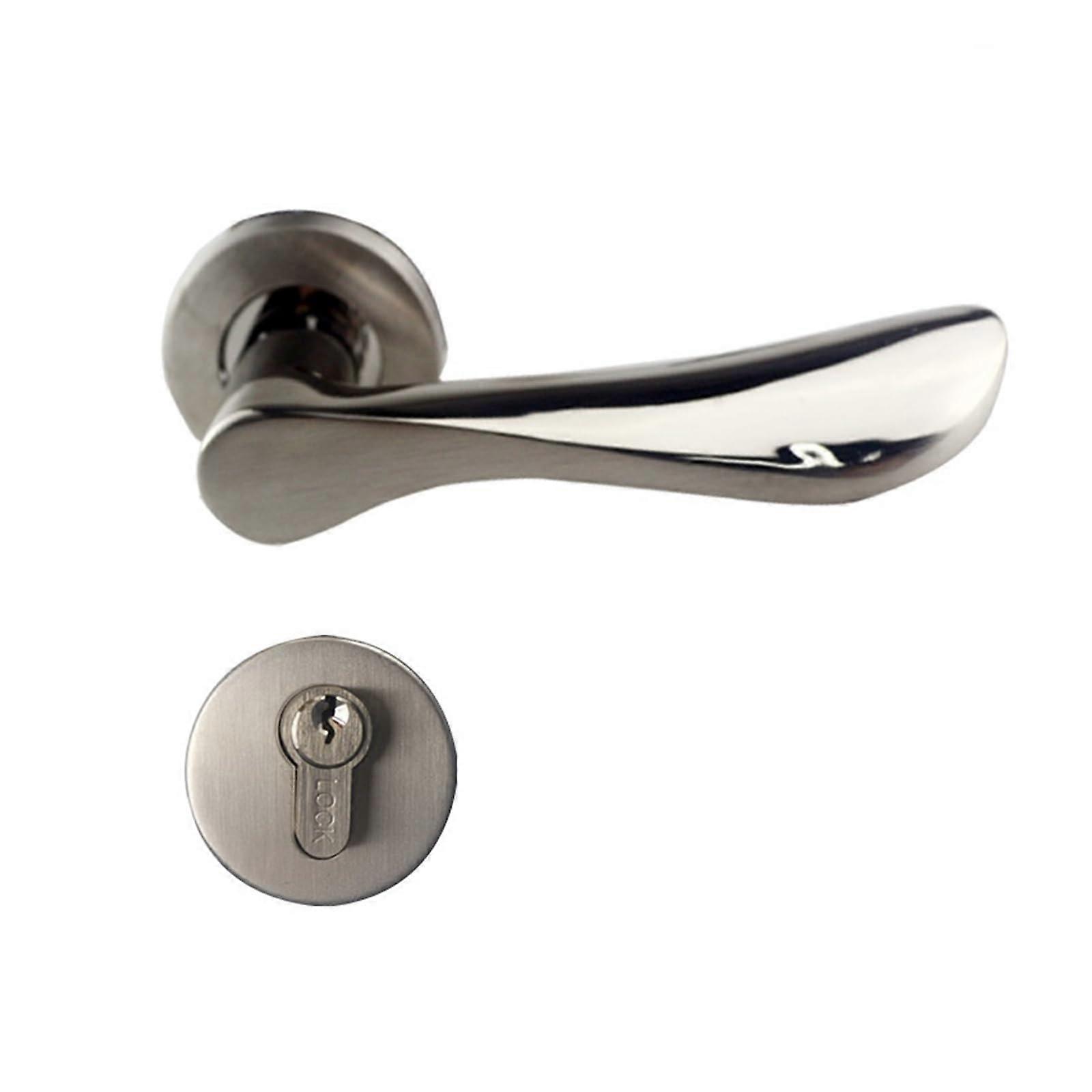 Splitlock handle made of 304 stainless steel with large blade handle, stamped stainless steel handle, hotel door handle 304 set lock