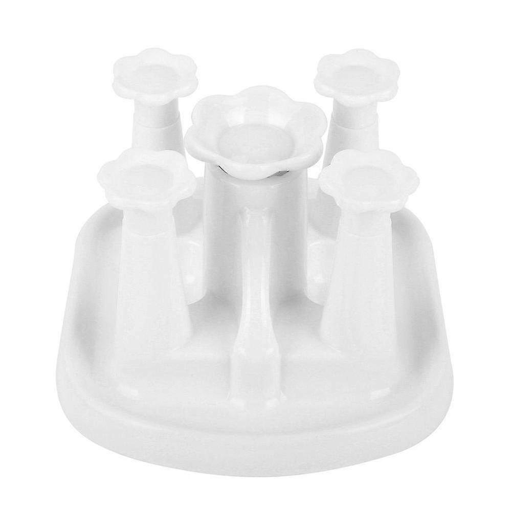 Mug Cup Holder Drying Rack Stand - Water Drain Organizer for 4 Cups in White - Kitchen Drying Solution for Clean & Space-Saving Storage