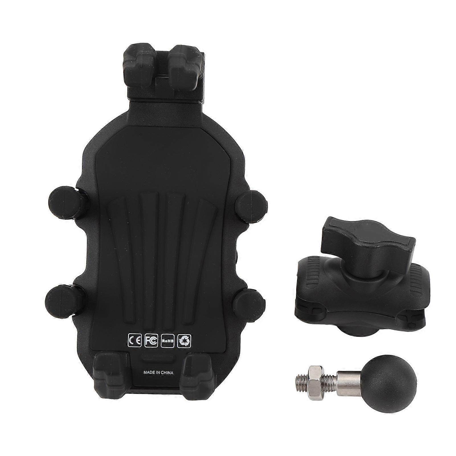 Motorcycle Fork Stem Phone with Vibration Dampener High Speed Secure Lock Adjustable Mount for 4.9 to 8.1in Smartphones