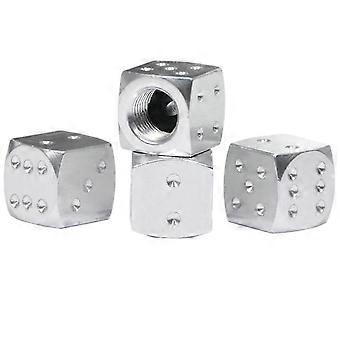 4Pcs Würfel Design Staub Ventilkappen Motorräder Elektroautos Reifen Reifen Vorbau Abdeckung 2025