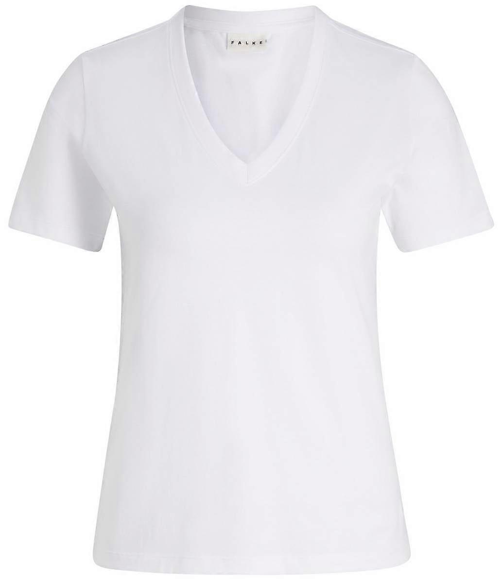 Falke Pima Jersey  V-Neck T-Shirt - White