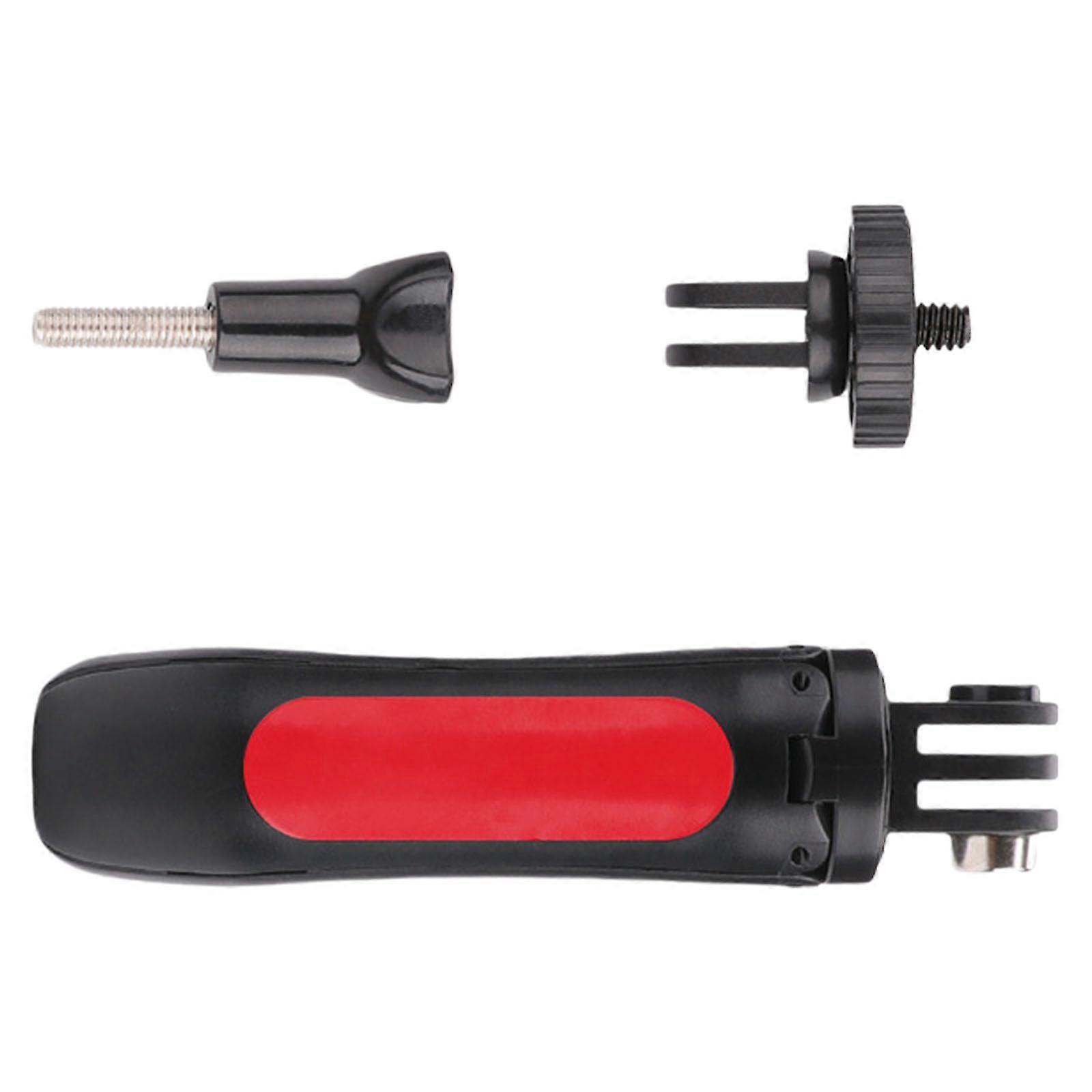 Compact Lightweight Tripod For Action Cameras 360 Degree Rotation Aluminum Alloy Selfie Stick Non-Slip Rubber Feet Red