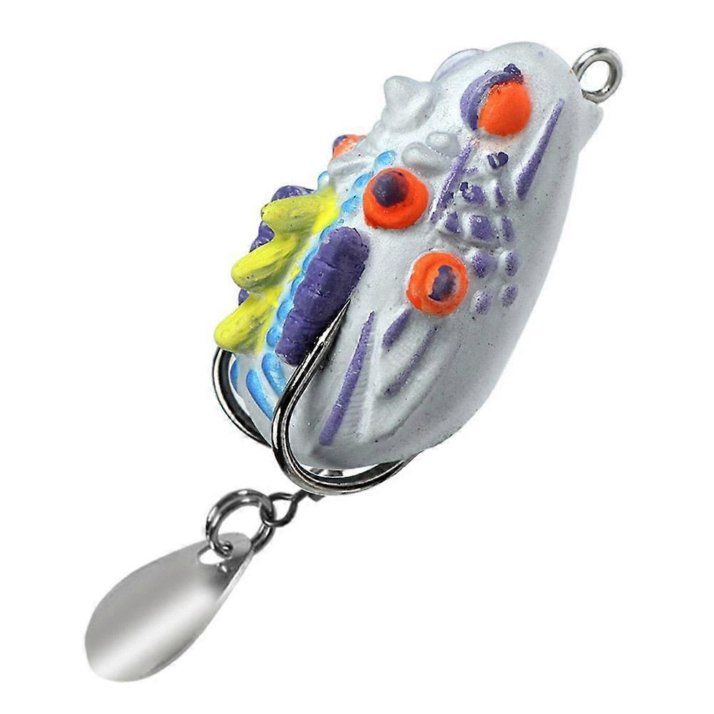 Verstärkter Froschköder, 4,4 g, Topwater-Bass-Angelköder mit Wirbel für weite Würfe, verbesserte Hakeneffizienz