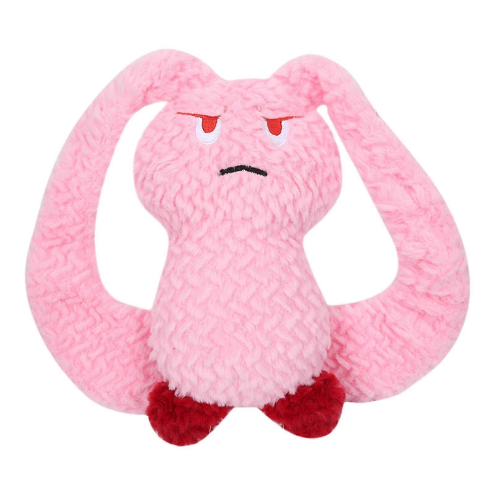 Portable Dog Chew Toys for Medium Small Puppies, Interactive Squeaky Plush Teething Toys, 35x26.5x9 cm, Blue Pink