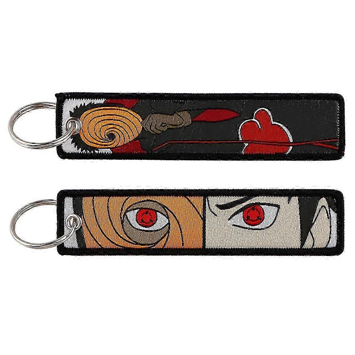 Cool Naruto Embroidery Key Tag - Unique Motorcycle Accessory for Anime Lovers