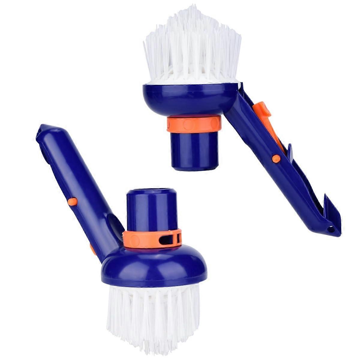 2 Pack Pool Vacuum Corner Step Brush with Fine Bristles for Swimming Pool Cleaning
