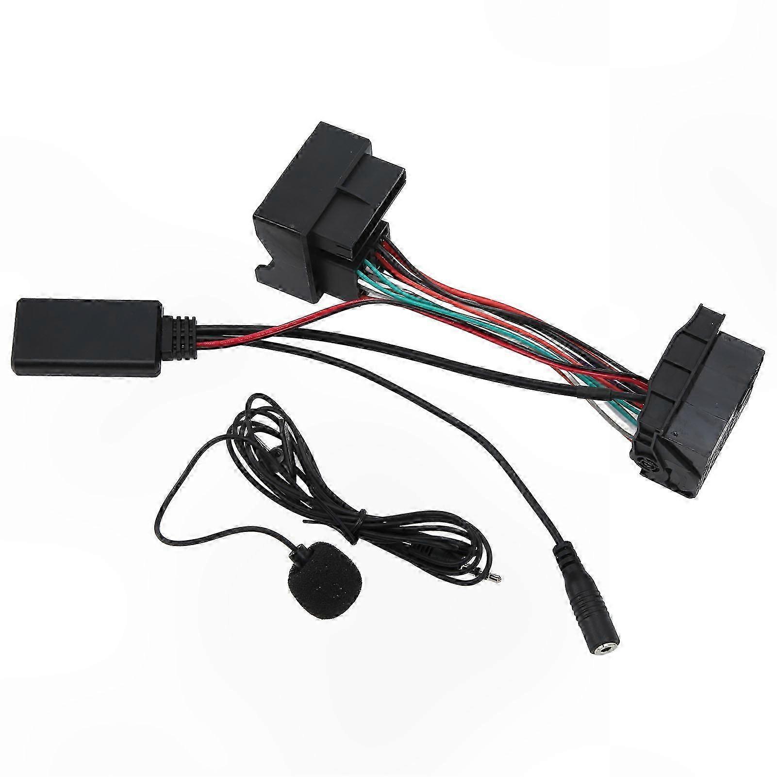 Wireless Bluetooth 5.0 AUX Adapter with Microphone for Car Stereo Systems