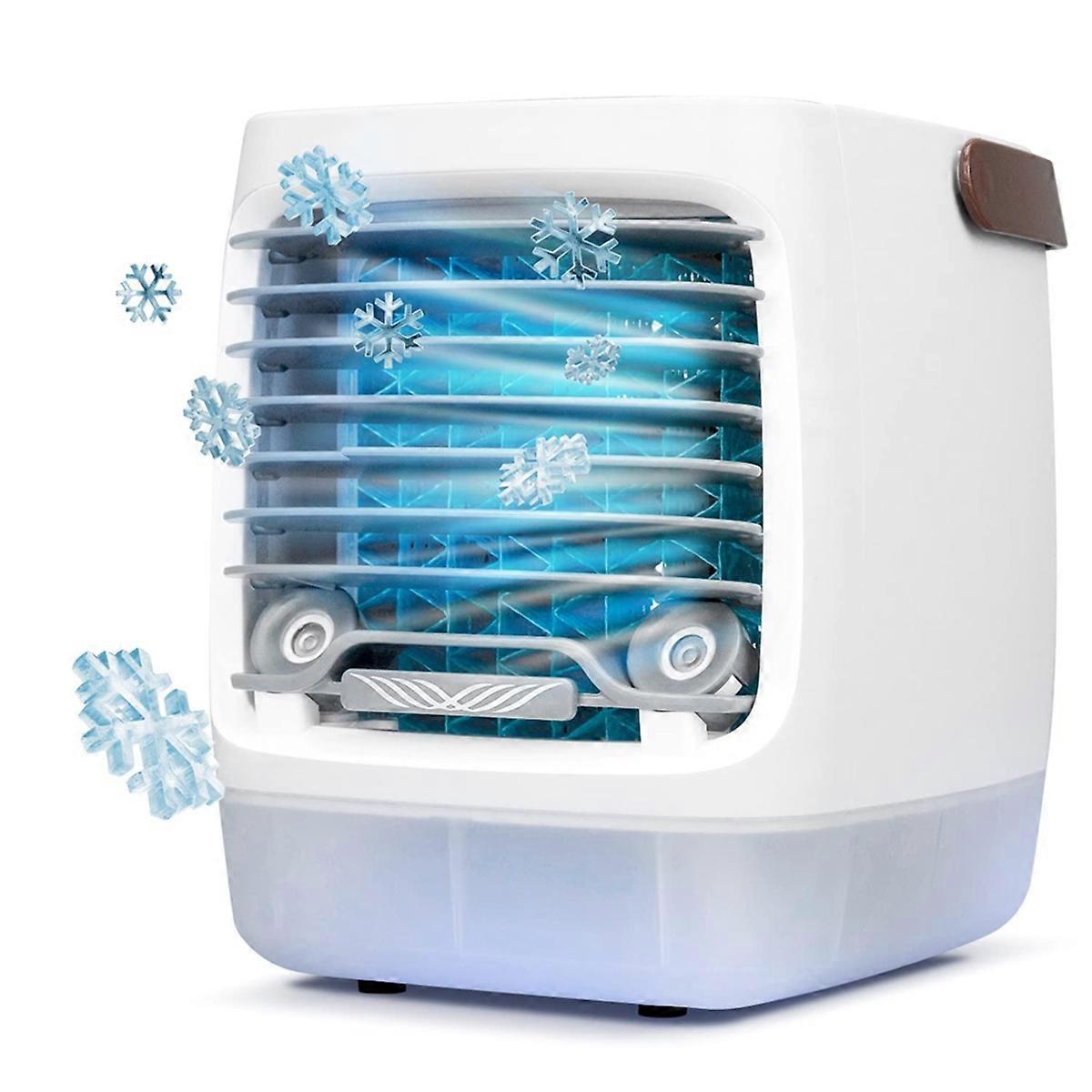 Portable Evaporative Air Cooler - USB-Rechargeable Mini Swamp Cooler with Humidifier for Indoor and
