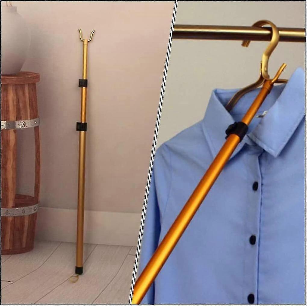 Telescoping Aluminum Alloy Adjustable Reach Stick for Clothes Drying