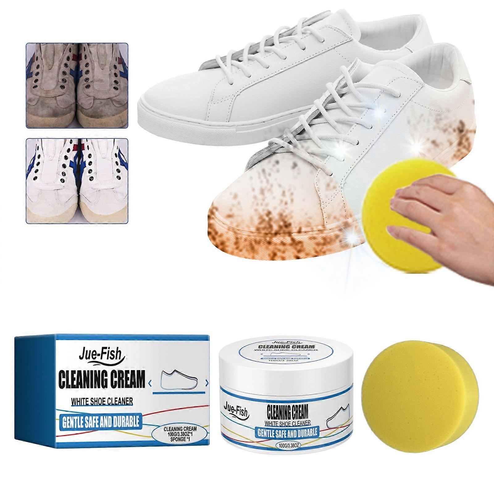 White Shoe Cleaning Cream: Cleans and removes stains from canvas shoes in one swipe.