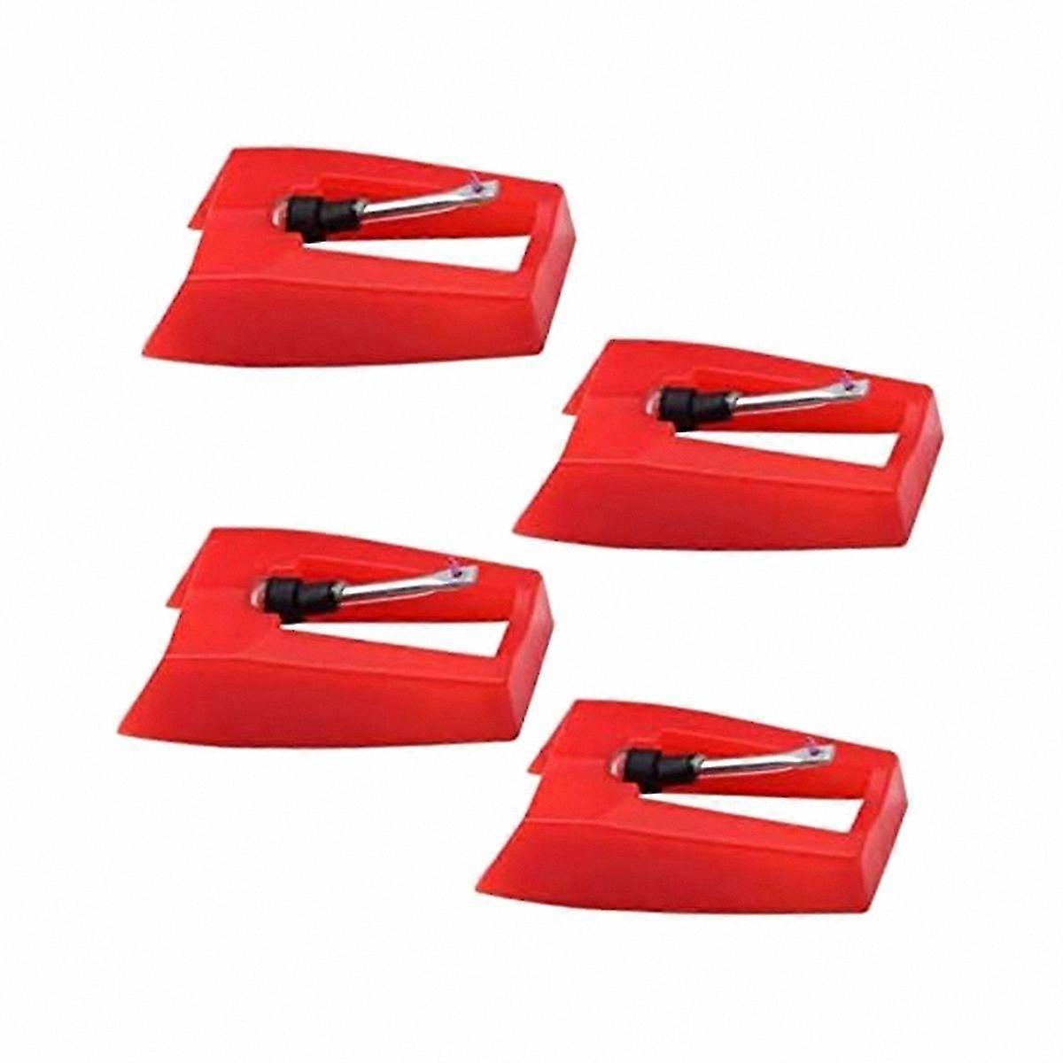 4-Pack Replacement Stylus for Vinyl Turntables, Compatible with Ruby Record Players, Gramophone Needle for Audio Playback