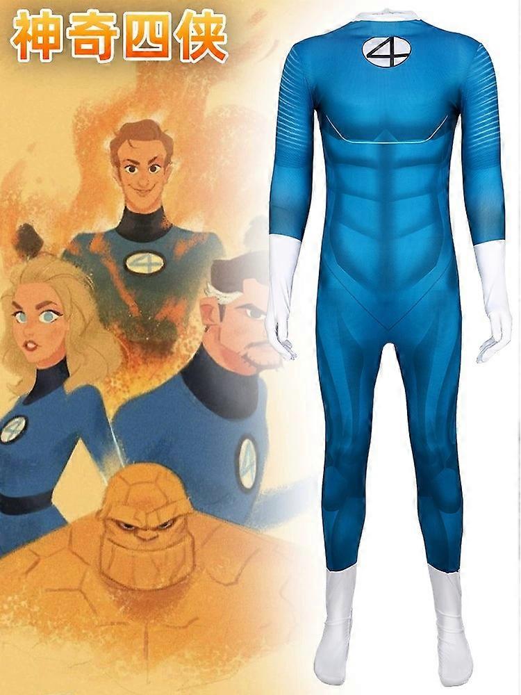 2025 Νέο Fantastic Four Cosplay Κοστούμι Αόρατη Γυναίκα Ανθρώπινη Δάδα Sue Storm Richards Ολόσωμη φόρμα Role Play Στολή Γάλα Μεταξωτός Πολυεστέρας