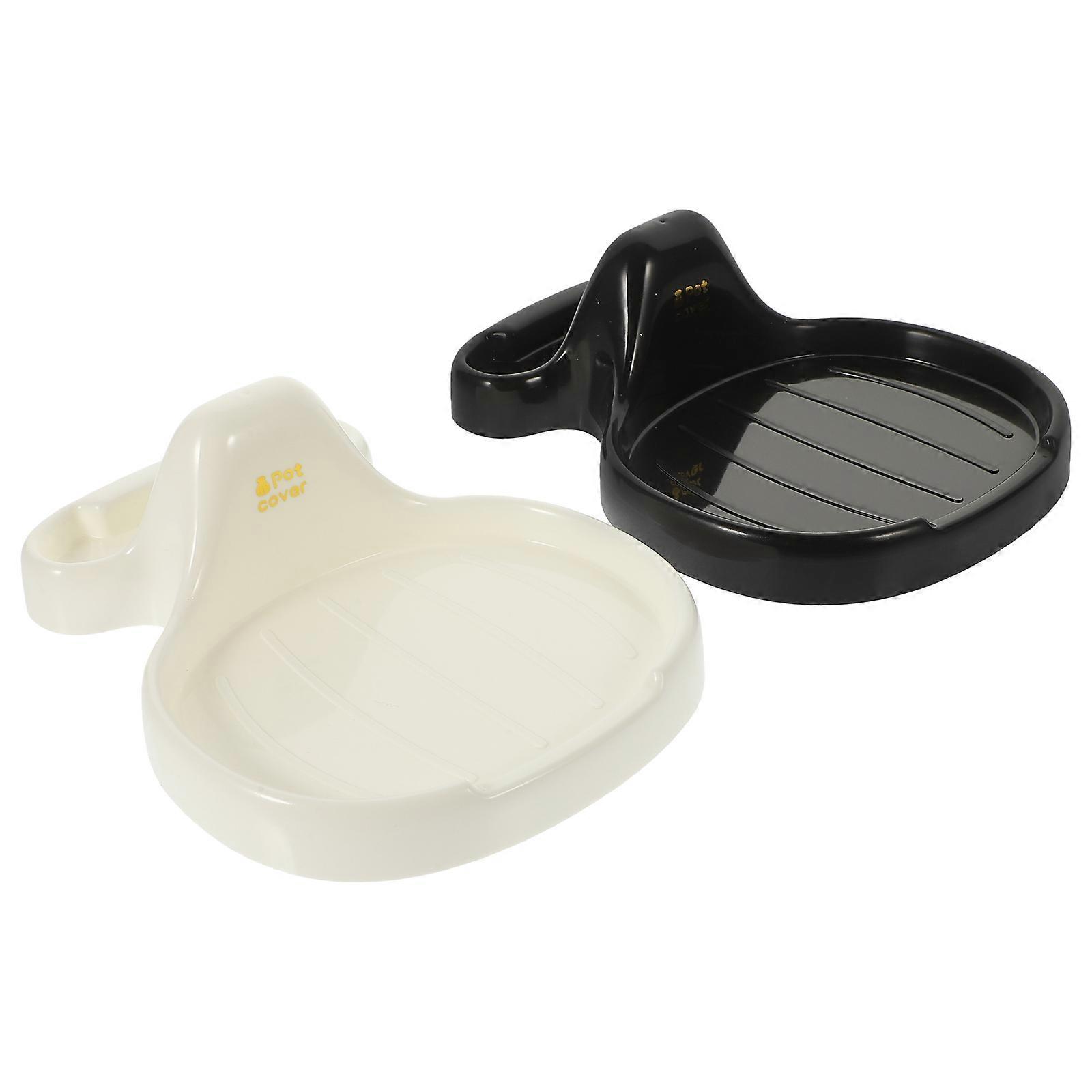 Desktop Lid Organizer Pot Lid Holder Kitchen Countertop Accessories Pp Material Holding Pot Lids 2Pcs