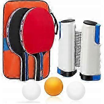 Set Of Table Tennis Rackets With Net + 3 Ping Pong Balls
