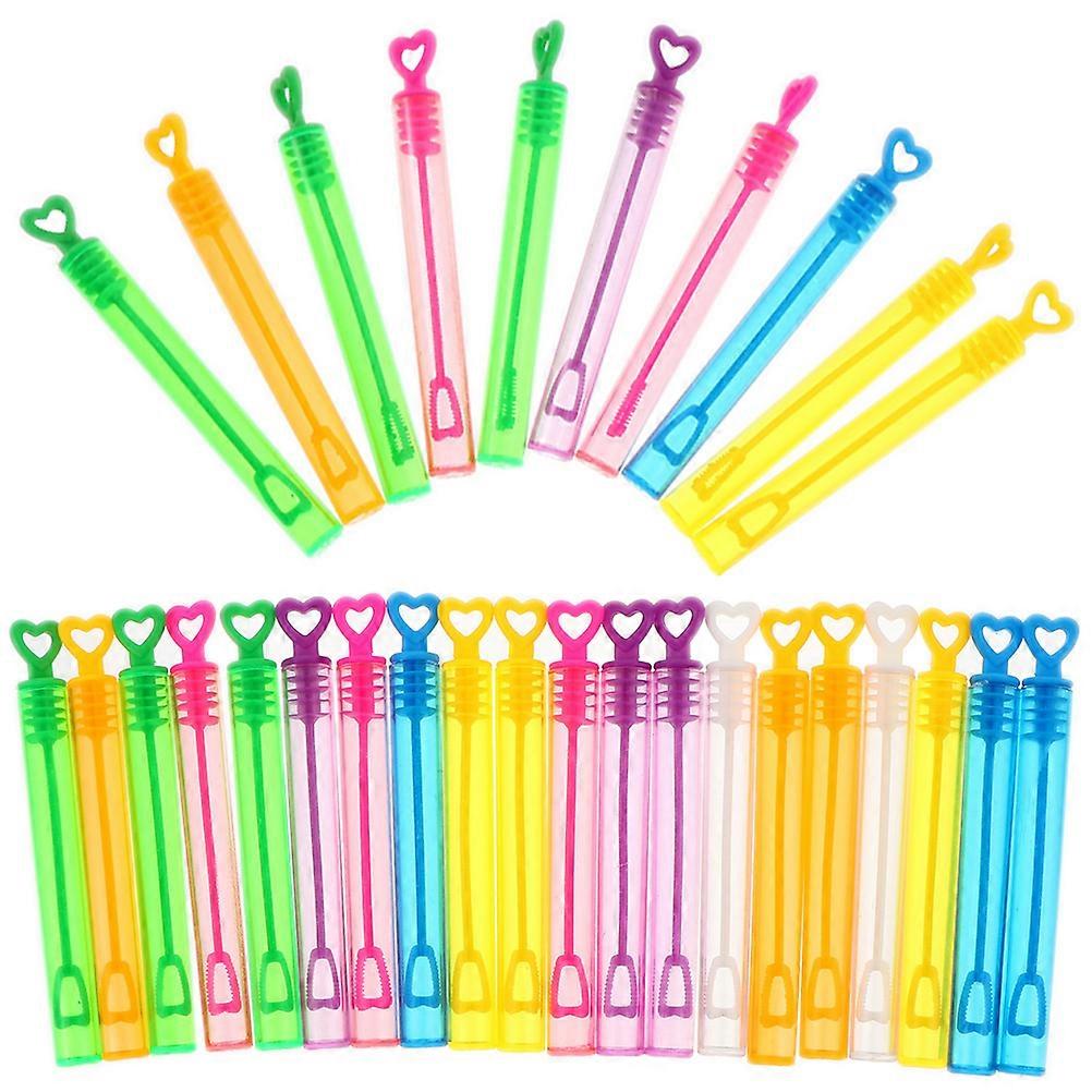 20pcs Reusable Bubble Wands Tubes Cartoon Design Portable Bubble Blowing Sticks for Outdoor Parties Weddings Family Fun
