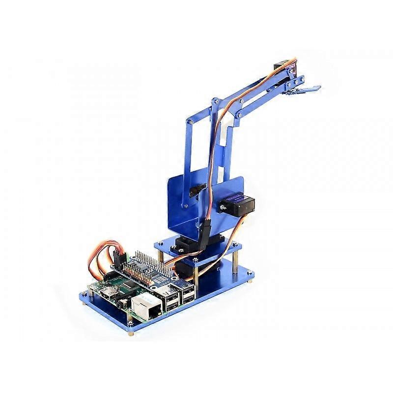 Waveshare 4-DOF Metal Robot Arm Kit for Raspberry Pi, Bluetooth / WiFi Remote Control, US Plug