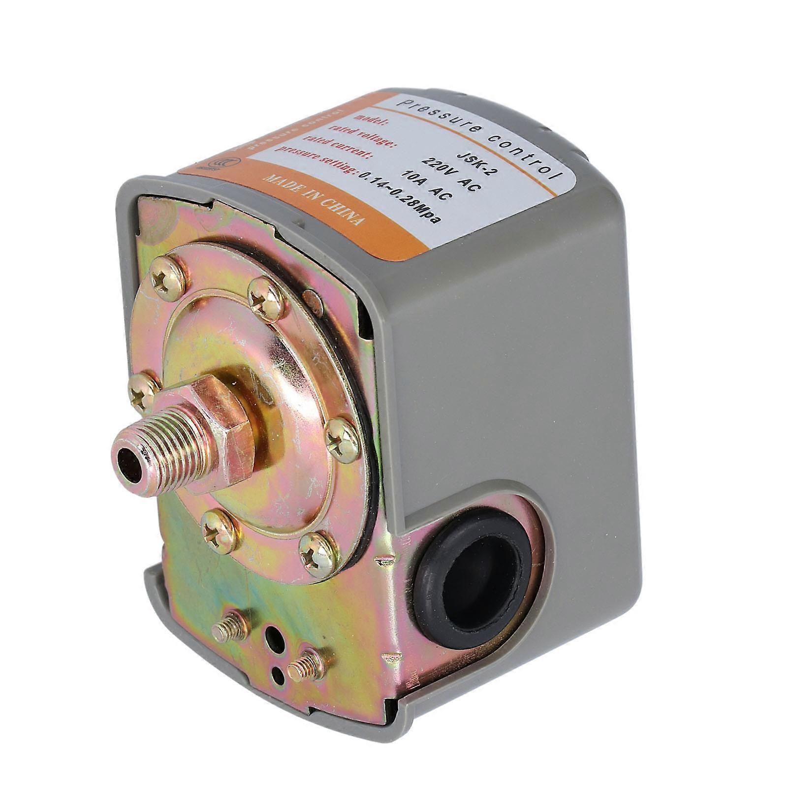 JSK-2 Adjustable AC Pressure Control Switch 10.5x10x7cm Gray