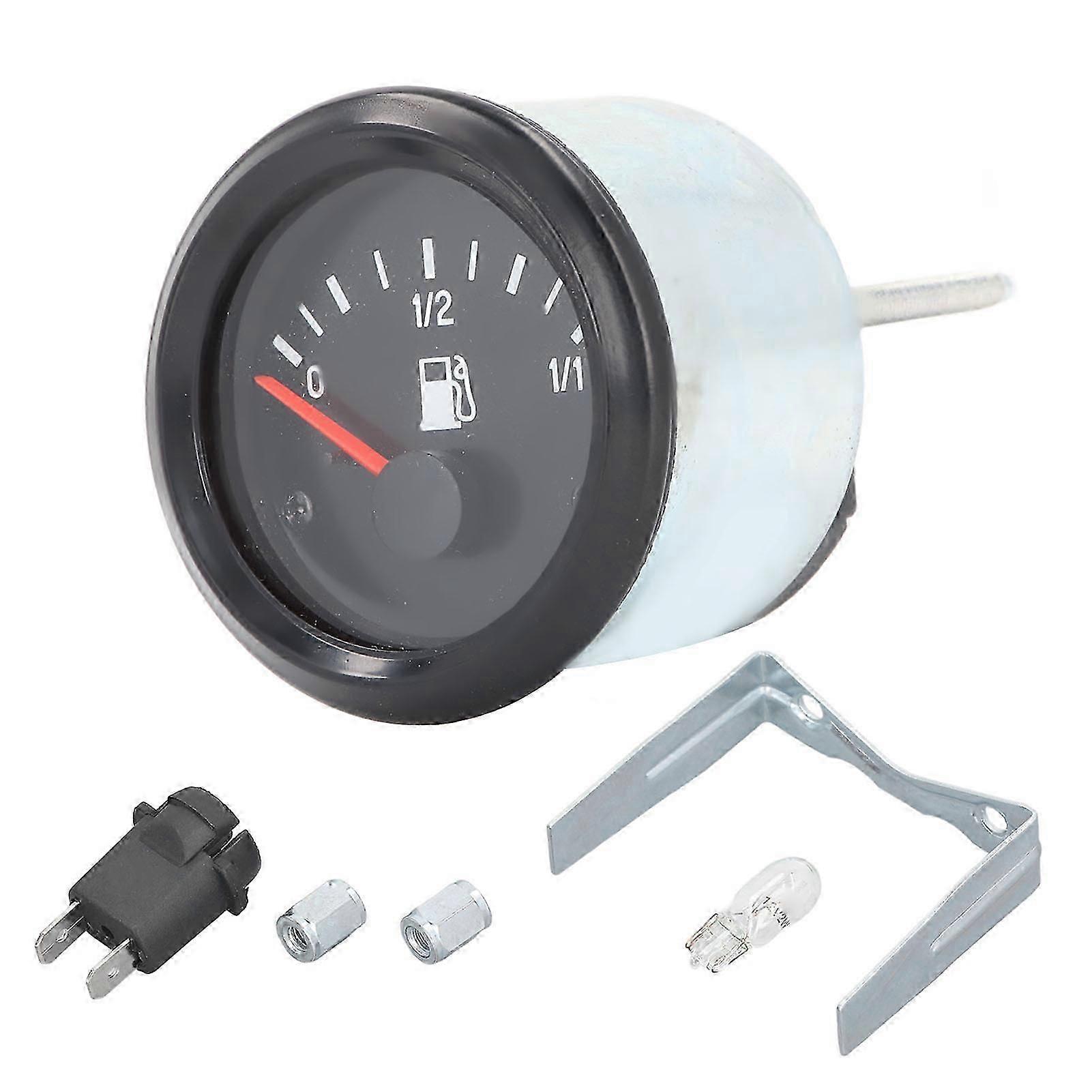 מד דלק 52 מ"מ דיוק גבוה תגובה מהירה עמיד למים הוביל מד רמת דלק לגנרטור יחידה 0 1/2 1/1 24V