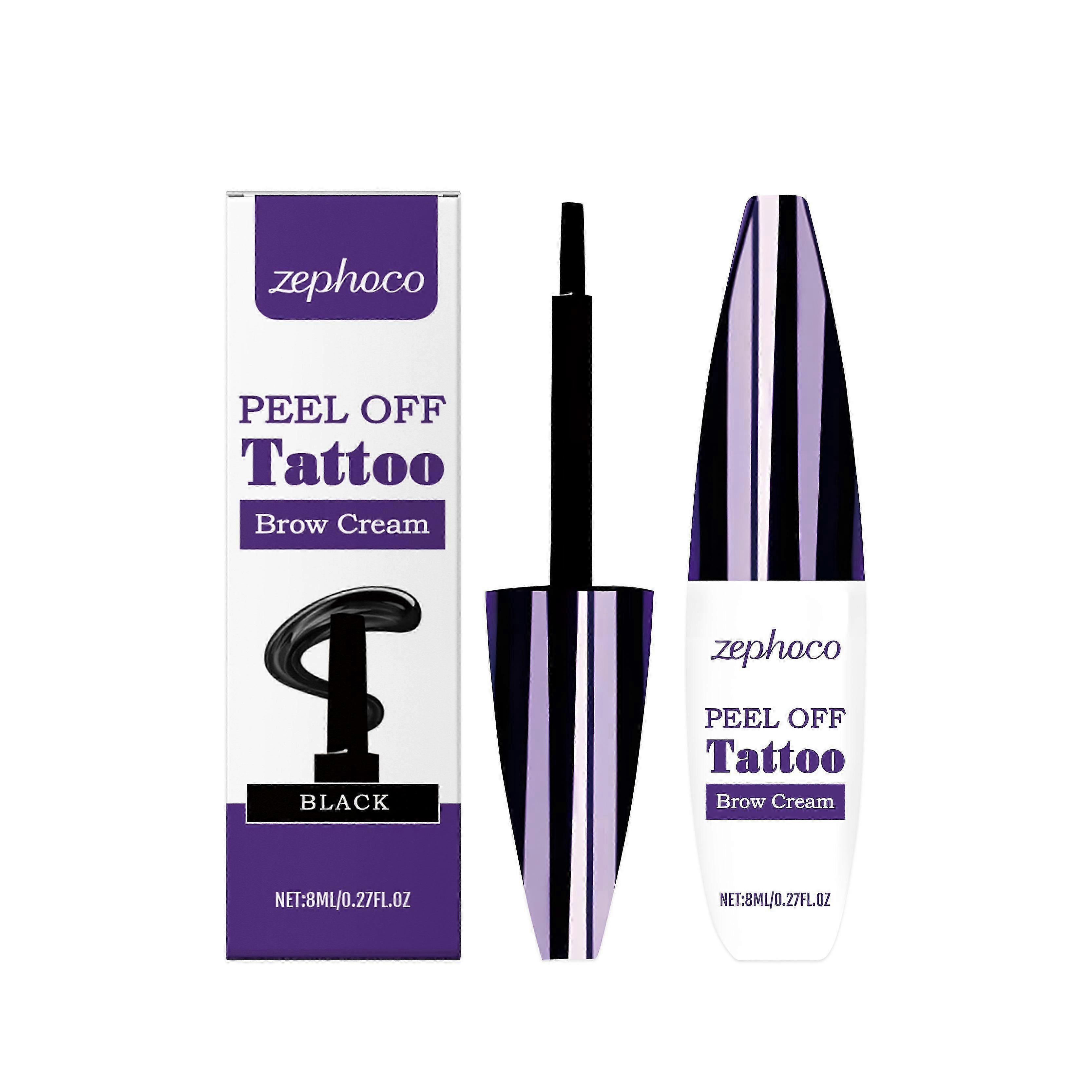 Zephoco Tearable Liquid Eyebrow Pen for Natural, Smooth, and Durable Eyebrow Shape Modification, Black Hair Flow Touching Eyebrow Pen