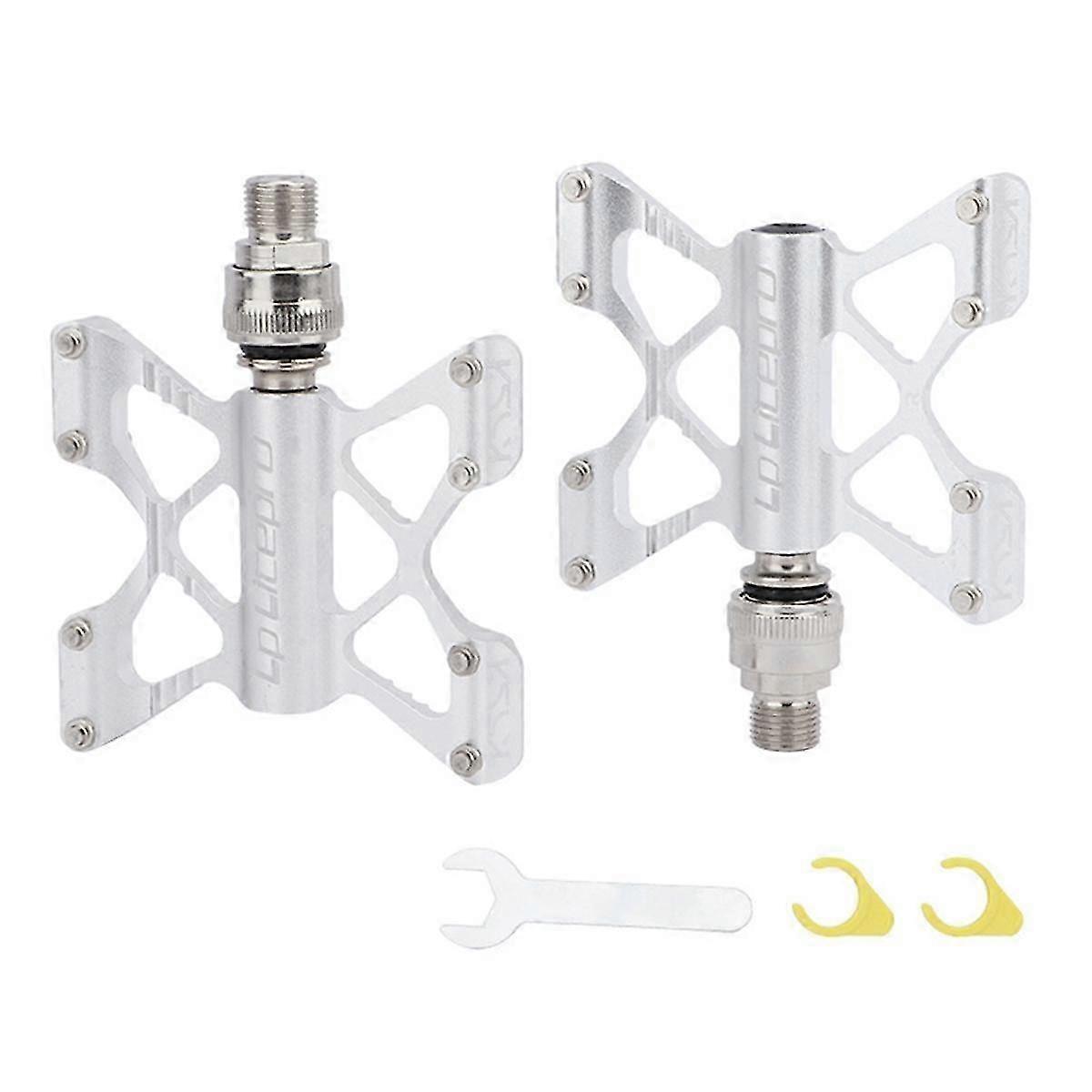 K5 Quick Release Pedal Widened Non-Slip Ultralight Sealed Bearing Folding Bike Pedals Bicycle Part Silver