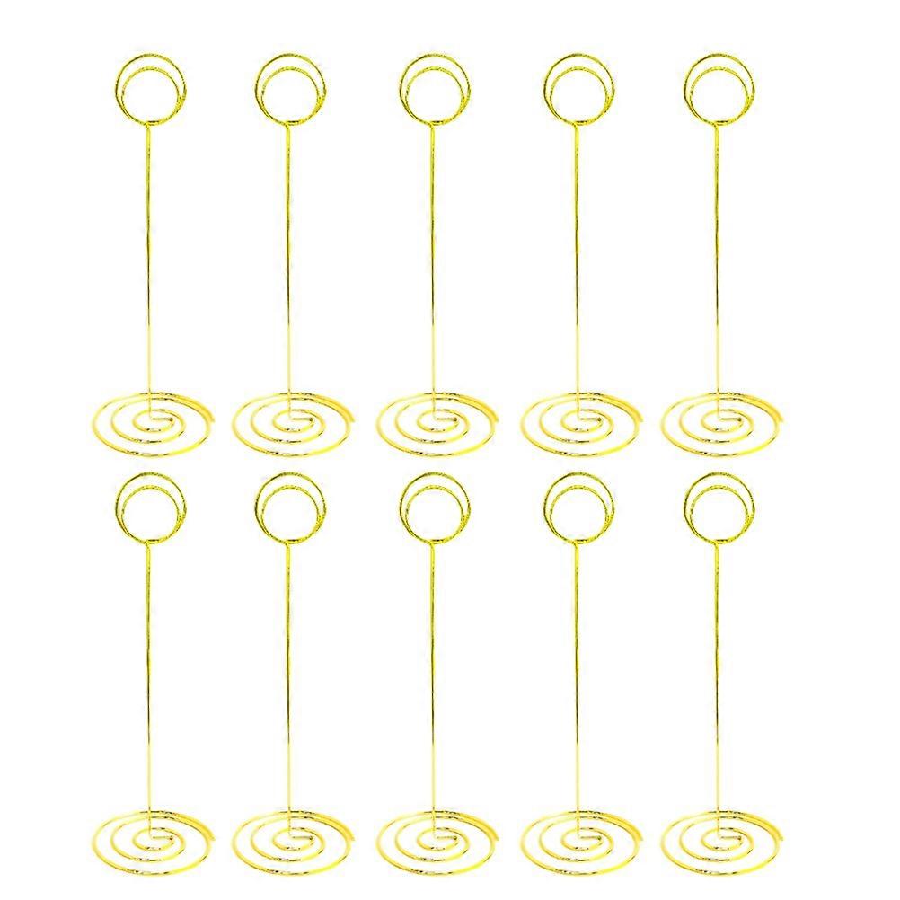 Memo Holder 10Pcs Round Shape Desktop Adornments Khaki Color Holding Memo for Office