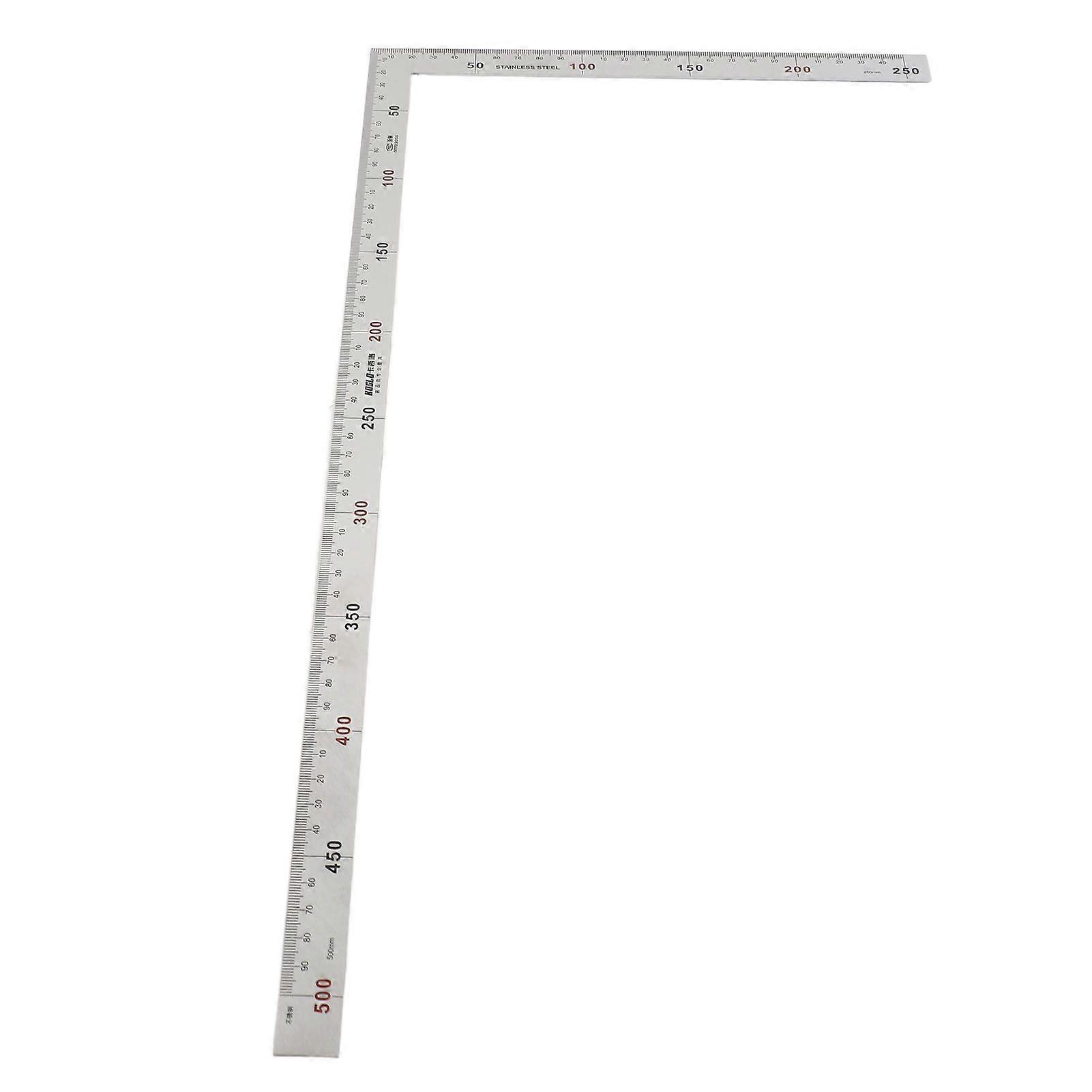 Stainless Steel 500x250mm 90 Degree Right Angle Ruler Measurement Square Tool (#02)