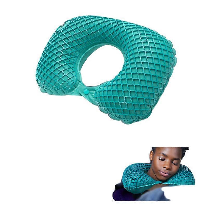 Pressurized inflatable U-shaped pillow, simple to press and inflate, suitable for multiple scenarios