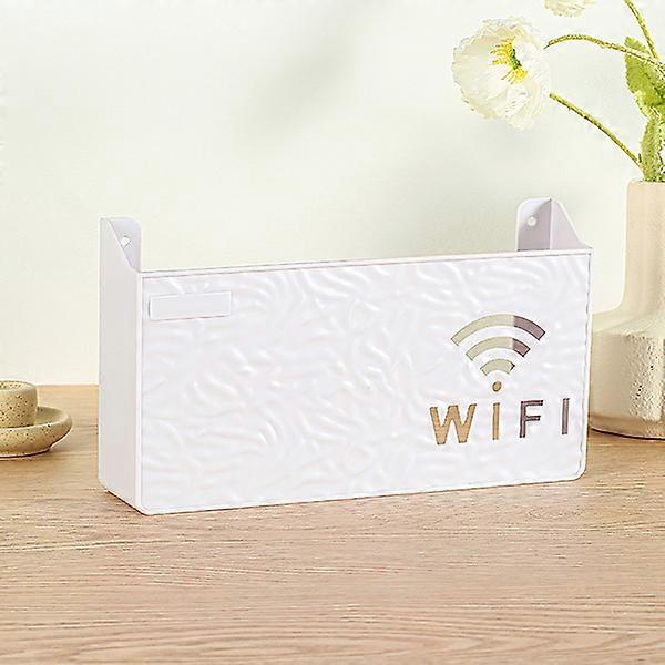 Wall-Mounted Wifi Router Shelf with Storage