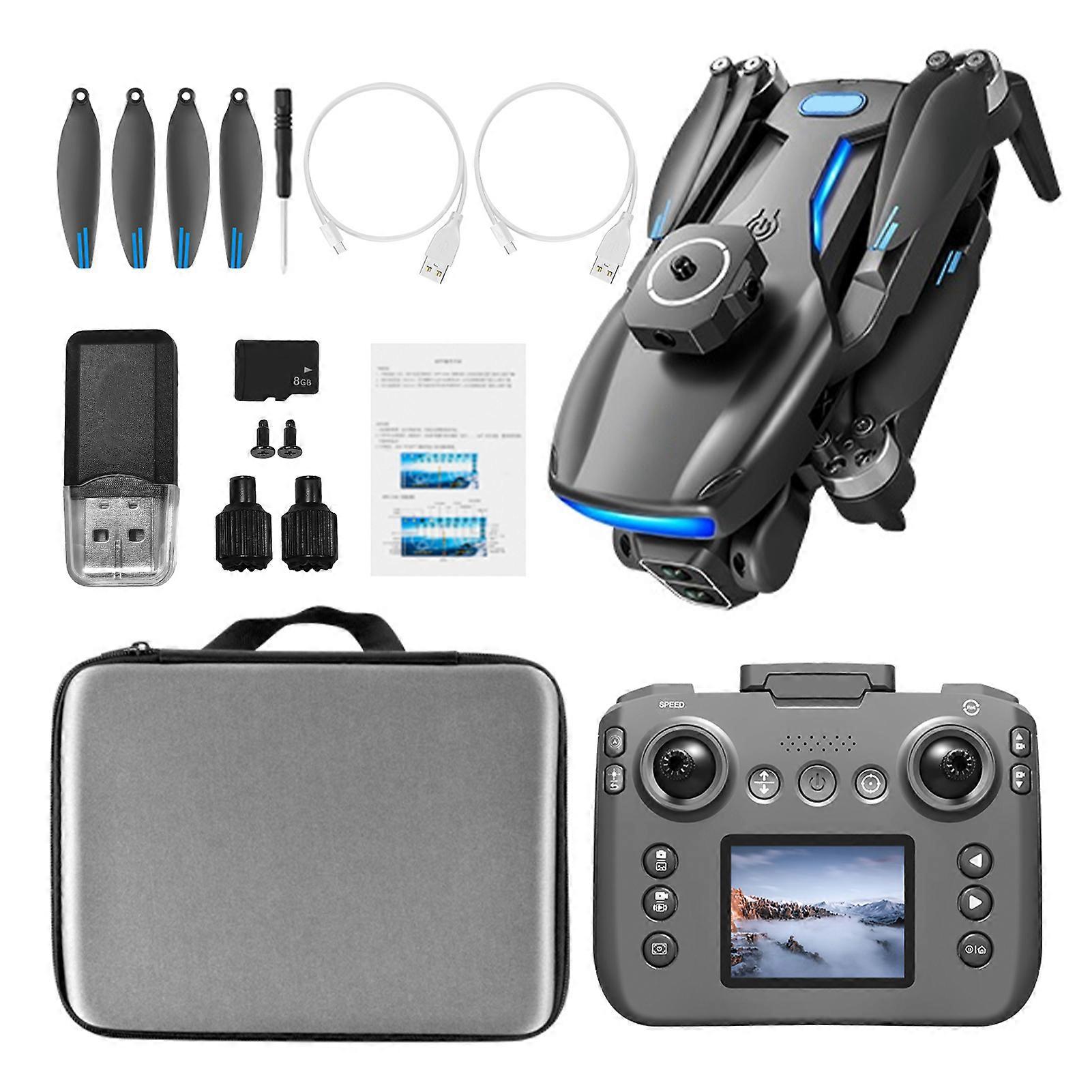 Remote Control Quadcopter, 2.4G Foldable Mini Aircraft with 8K Dual Camera, Brushless Motor, Headless Mode, Altitude Hold for Adults Beginner Kids