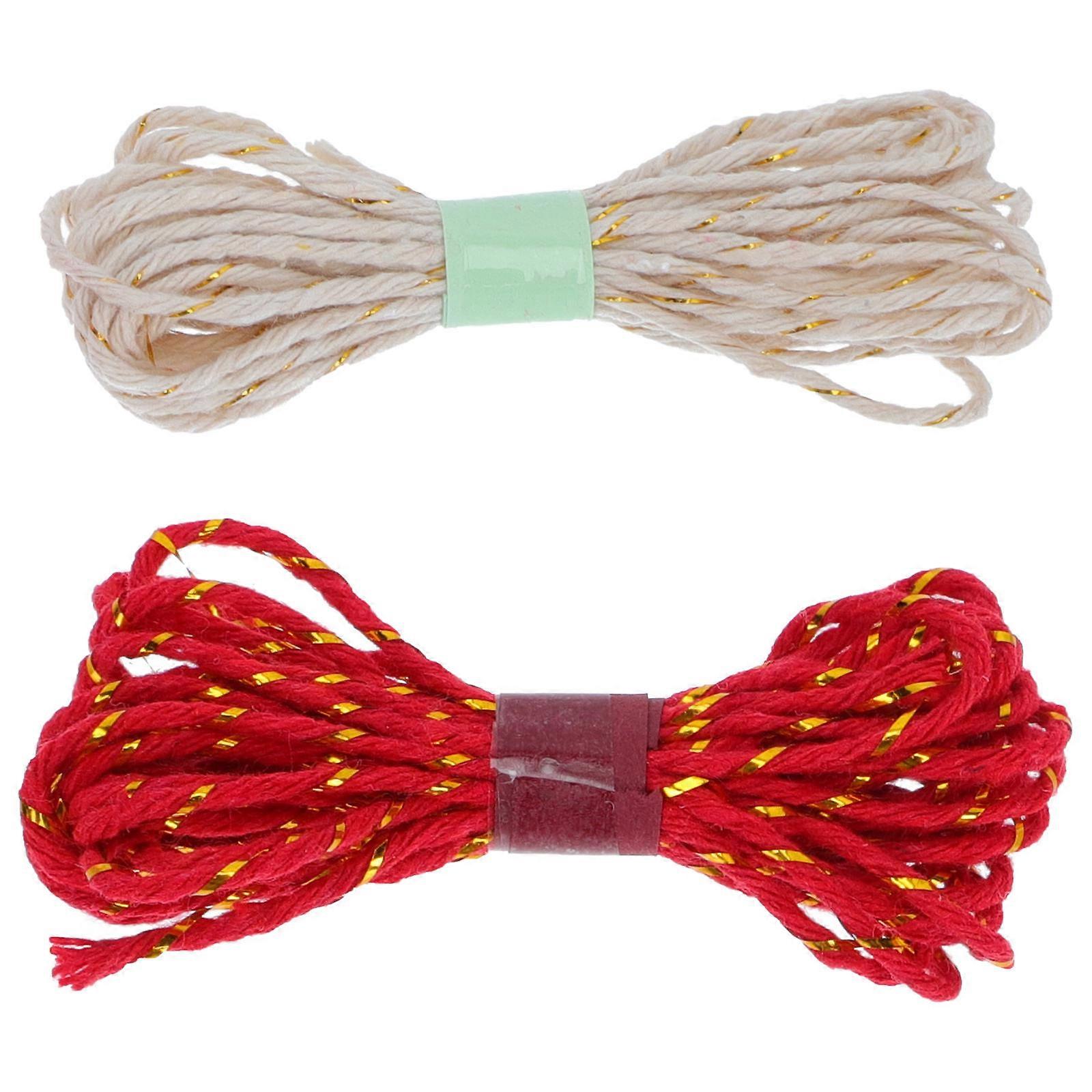 Christmas String Rope Gift Packing Rope for DIY Use 2 Bags Assorted Color