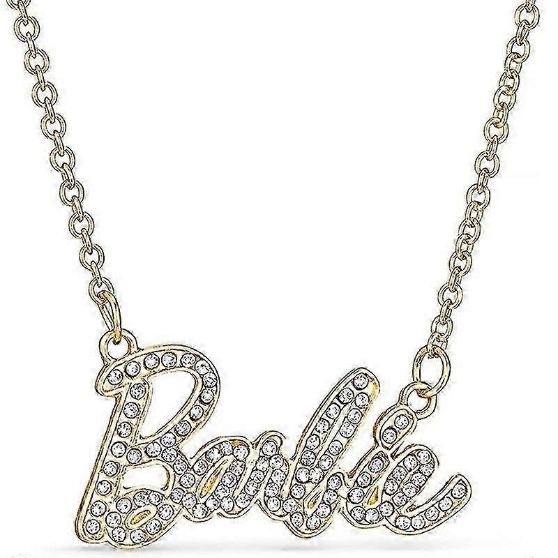 Collier Alliage Métallique Strass Pendentif Barbie Poupée Pendentif Collier Accessoires