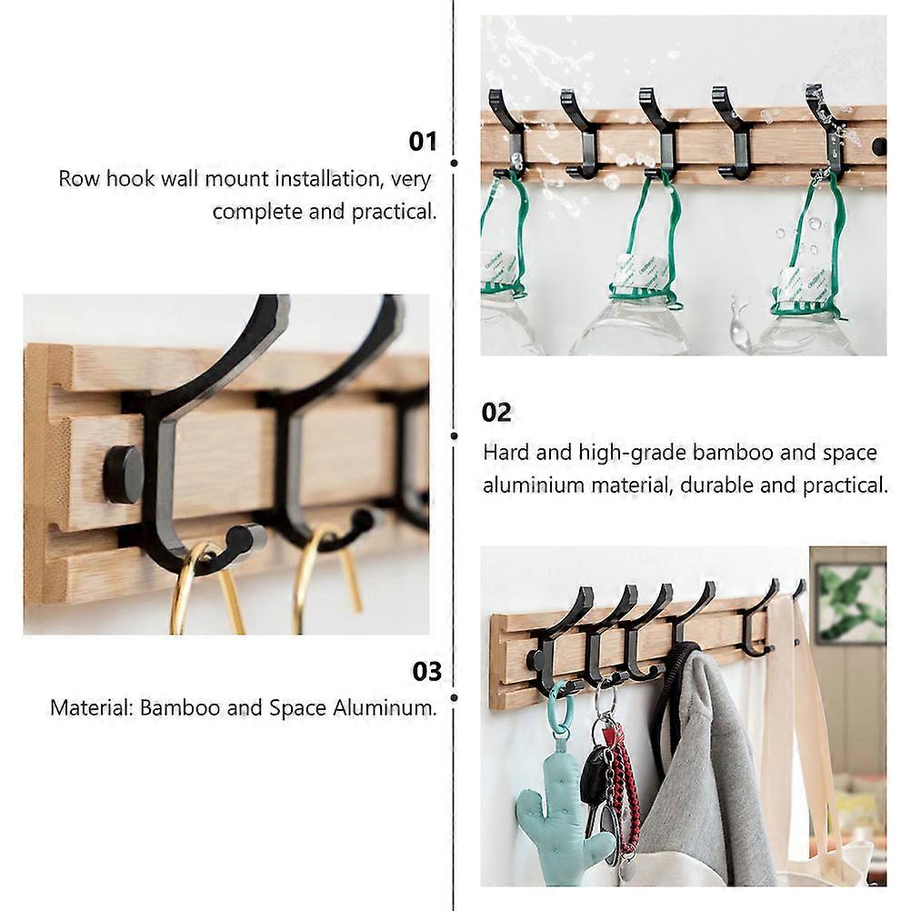 Khaki Wall Hanging Hooks for Clothes Made of Synthetic Material Perfect for Home Storage and Organization