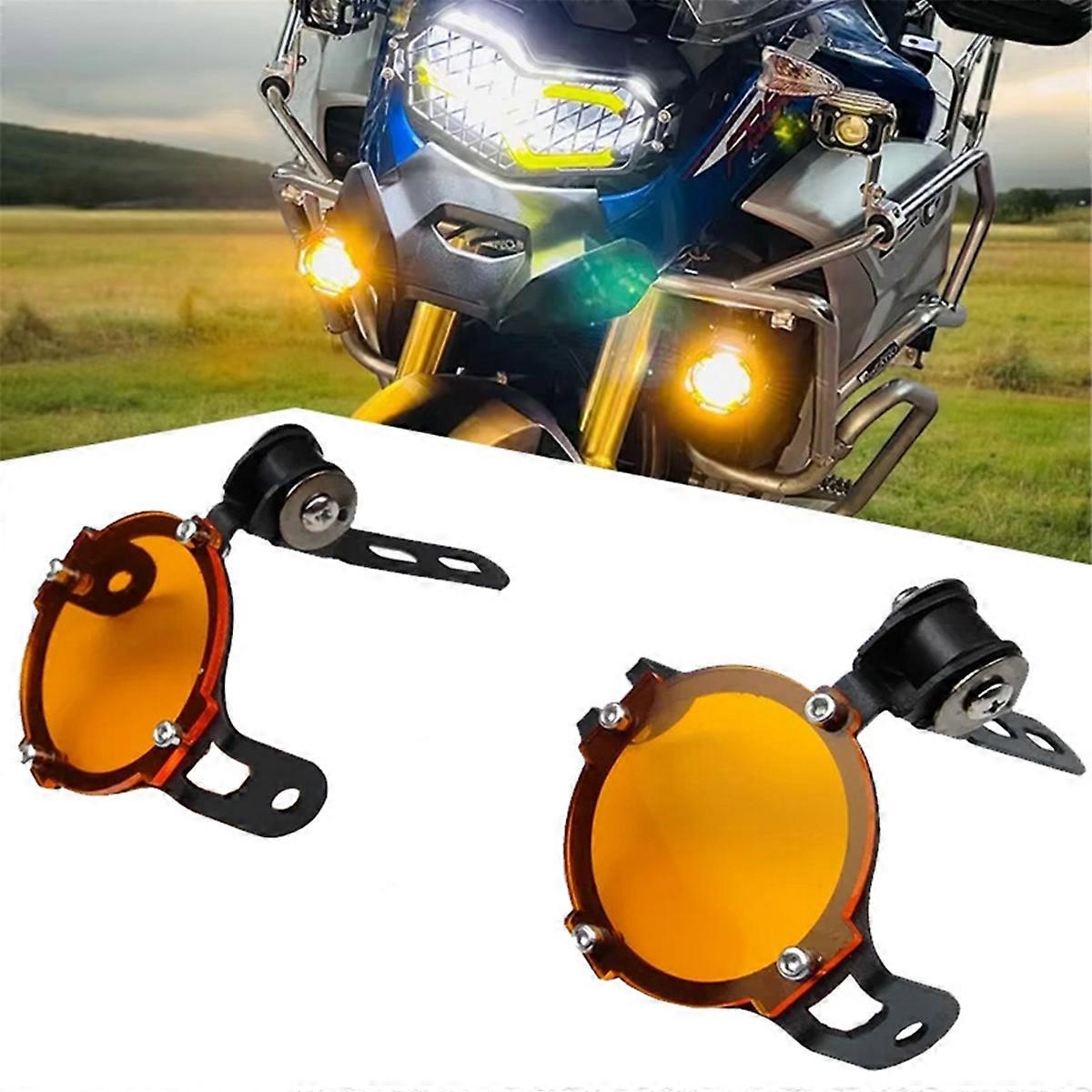 For Motorcycle Flippable Fog Light Protector Guard