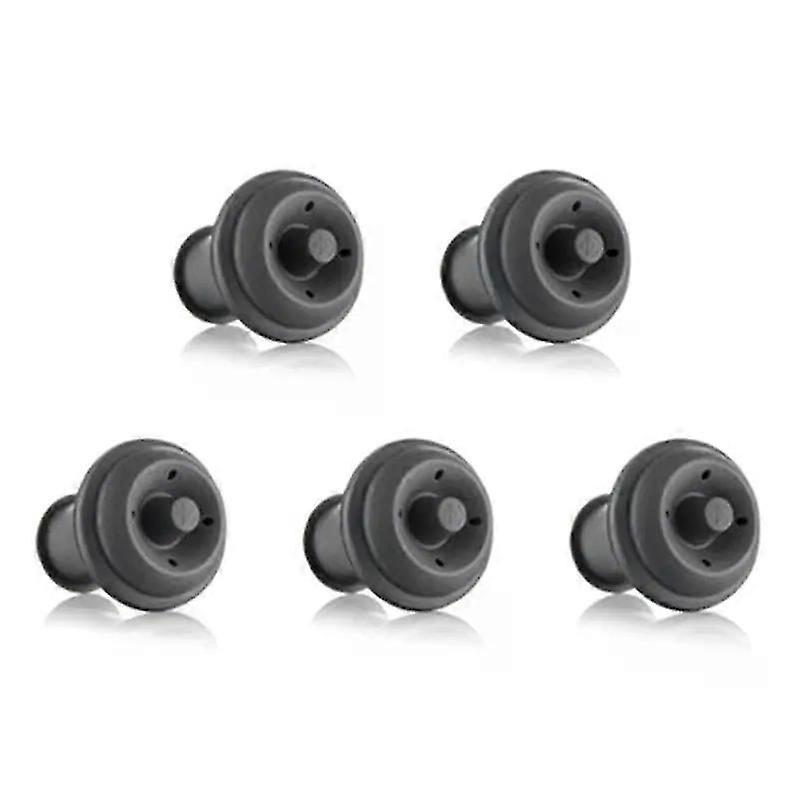 5 Pcs Home Vacuum Wine Saver Pump Silicone Sealed Wine Stopper to Keep the for F