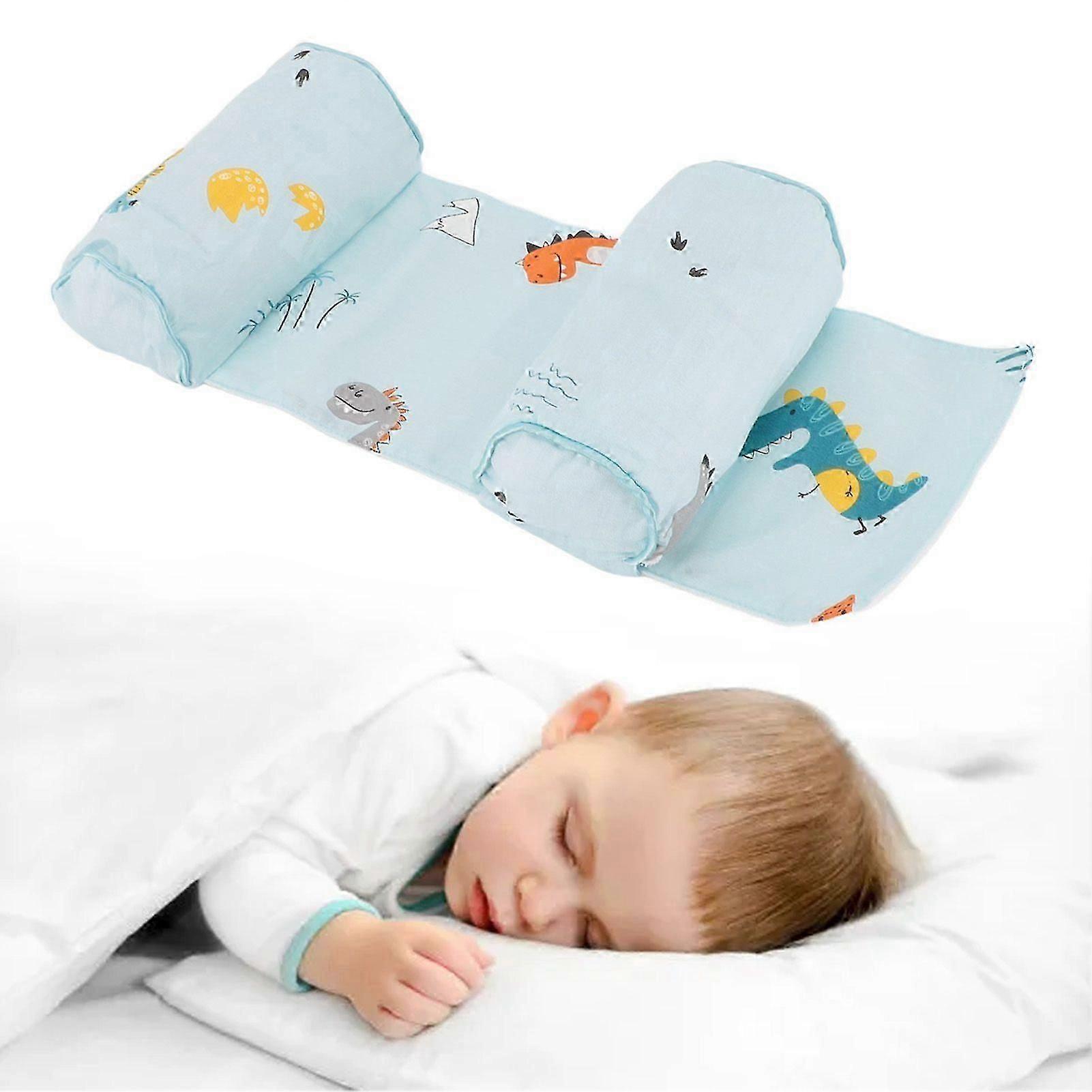 Adjustable Baby Head Support Pillow with Buckwheat Filling Prevent Flat Head Soft Breathable Newborn Head Shaping Pillow
