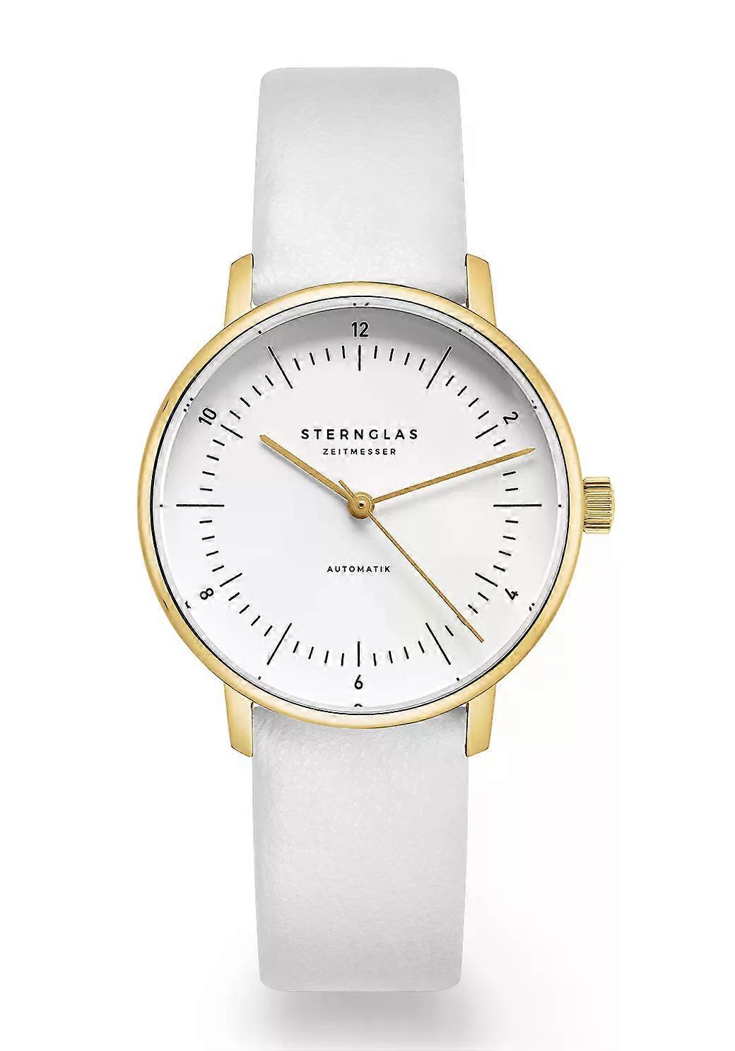 Sternglas Naos XS gold Automatik Leder weiß (S02-ND02-KL13)